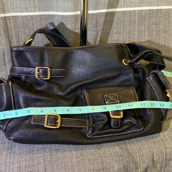 MAXX New York pebbled black leather shoulder bag - Picture 7 of 8